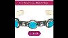 BAL Native American Navajo Bright Sky Blue Turquoise Sterling Silver Bracelet